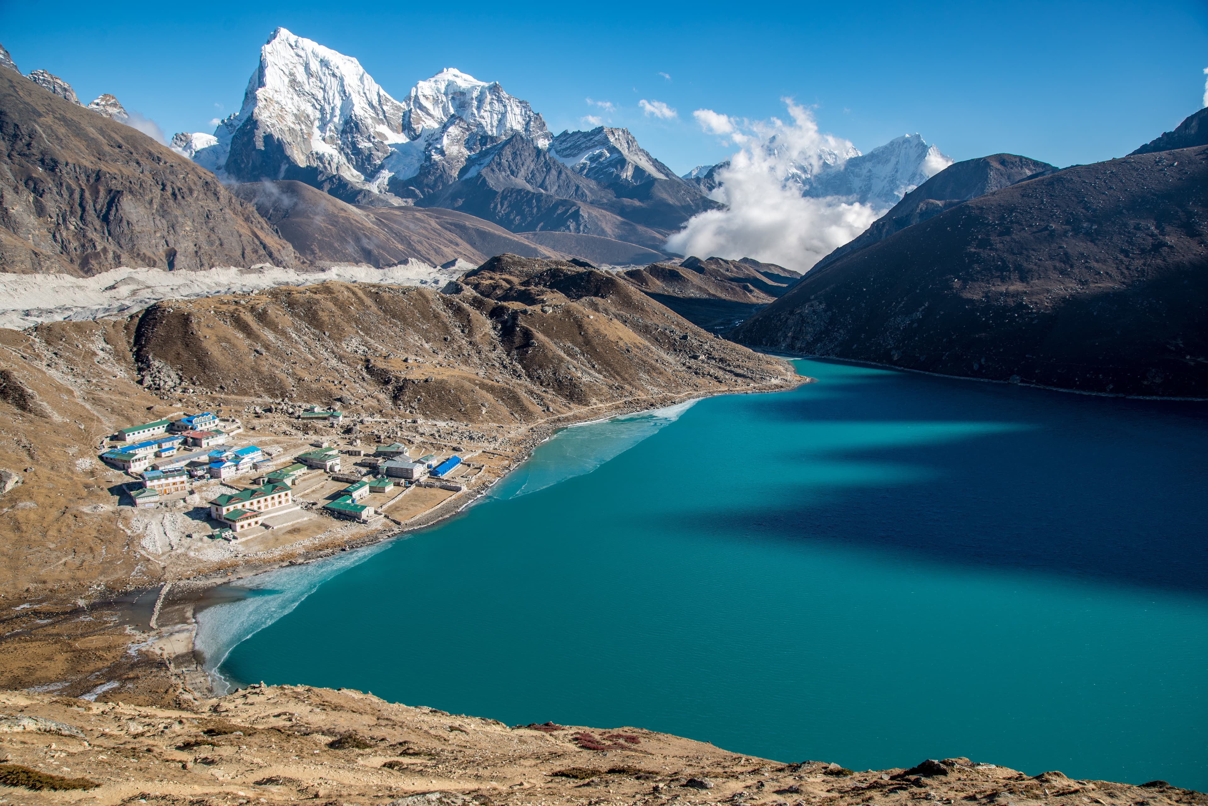 Snow-capped Rakaposhi peak above Hunza Valley